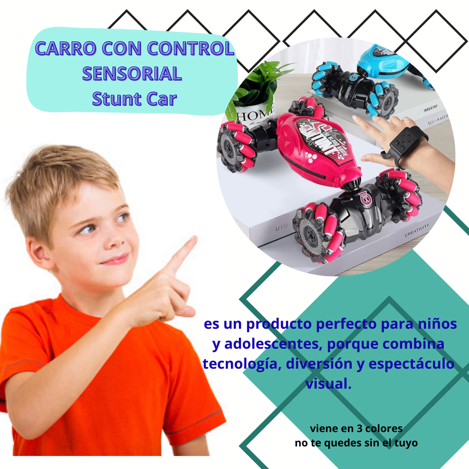 🚗💥 Carro con Control Sensorial Stunt Car – Diversión sin límites